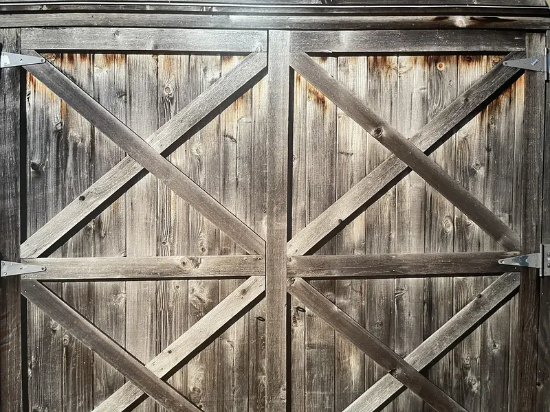 Barn Door photo booth backdrop