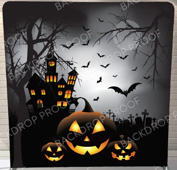 Haunted House Halloween photo booth backdrop
