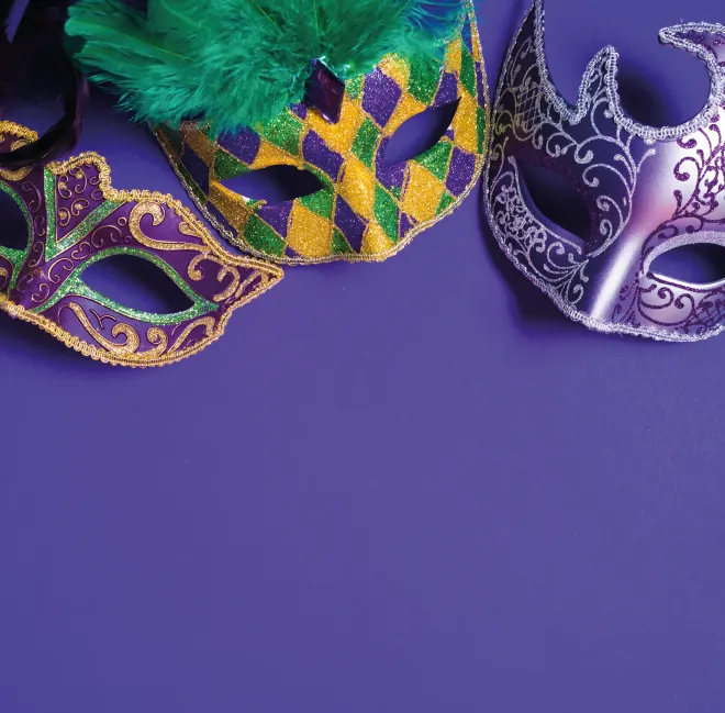 Mardi Gras photo booth backdrop