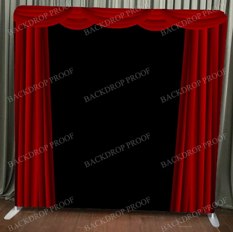 Red Curtain photo booth backdrop