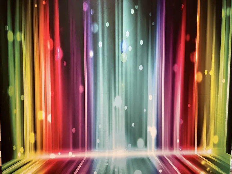 Sparkly Rainbow photo booth backdrop