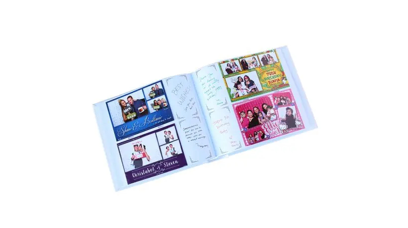 White photo booth guest album